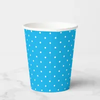 Tiny White Dots on Baby Blue Paper Cups