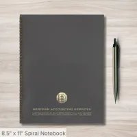 Customizable Gray Gold Professional Notebook