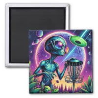 Alien Disc Golf   Magnet