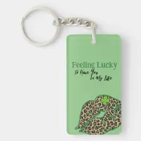 Feeling Lucky St. Patrick's Day Name On Green Keychain