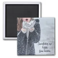 Snowflakes are Kisses From Heaven Kitchen Magnet