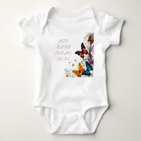 Beautiful whimsical Butteries  Baby Bodysuit