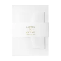 Simple Elegance Wedding Invitation Belly Band-Gold Invitation Belly Band