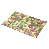 Paint Splatter Autumn Color Leaves Abstract Cloth Placemat