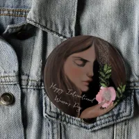 International Women's Day with Flower Button