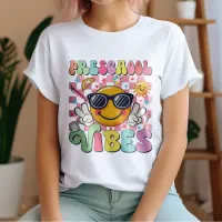 Preschool Vibes Smile Face Back to School Girl Kid T-Shirt