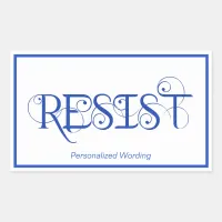 RESIST Democratic  Rectangular Sticker