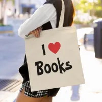 I Love Books Tote Bag