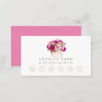 Burgundy and Pink Roses Loyalty Card