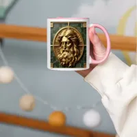 Elegance in Absolution Cross on Marble With Gilded Mug