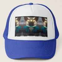 German Shepherd Mirrored Distortion Trucker Hat