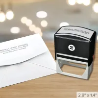 Simple Classic Typography Return Address Self-inking Stamp