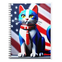 Patriotic cat  notebook