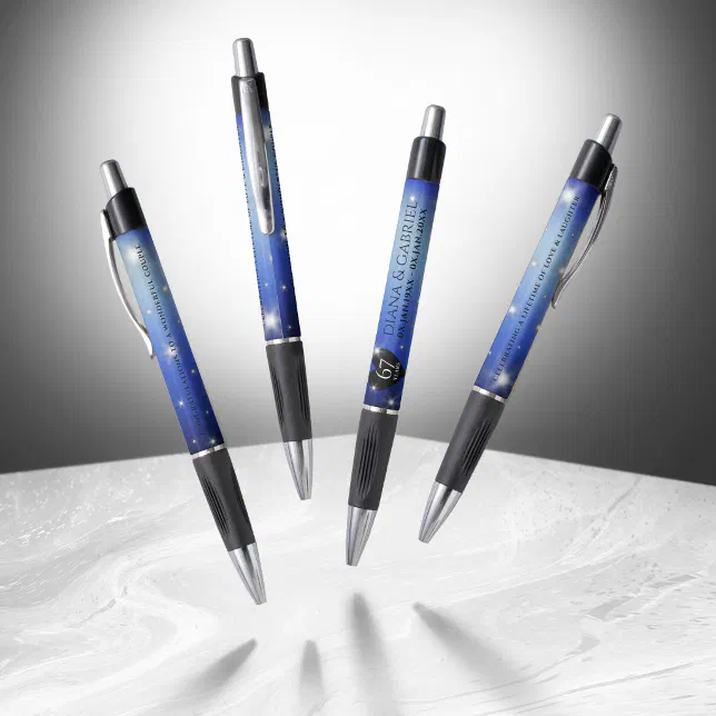 Elegant 67th Star Sapphire Wedding Anniversary Pen