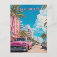 Miami Beach USA Travel Postcard