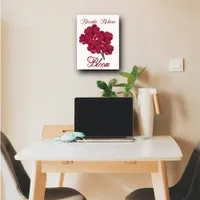 Vintage Burgundy Anemone Florals -Breathe, Believe Poster