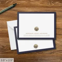 Professional Gold Logo Business Note Card