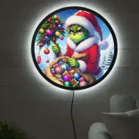 Grinch steals Christmas joy in winter LED Sign