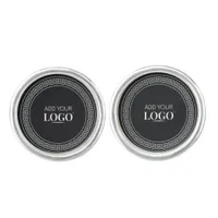 Custom Logo Business Minimalist Corporate Black Cufflinks