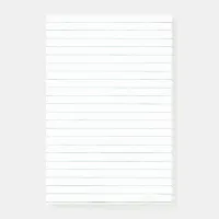 Simple basic white lined paper post-it notes