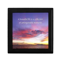 Breathtaking sunset over the sea  gift box