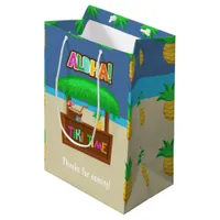 Kids Hawaiian Luau Party Guest Favor Medium Gift Bag