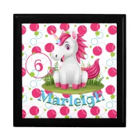 Unicorn Birthday Kid's Name & Age Gift Gift Box