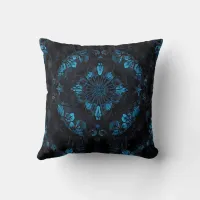 Mandala symmetrical kaleidoscopic pattern  throw pillow