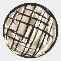 Whipped Cream and Chocolate Syrup Pie Classic Round Sticker