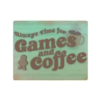 Coffee Games Fun Time Vintage Art