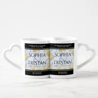 Elegant 18th Porcelain Wedding Anniversary Coffee Mug Set