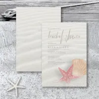 White Sands Bridal Shower Coral/Peach ID605 Invitation