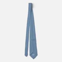 Personalised Grey Blue Wedding Groom Neck Tie