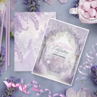 Fairytale Garden Quinceanera Lavender/Lilac ID1030 Invitation