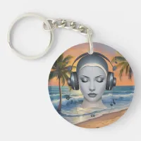 Musical Headphones Keychain