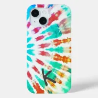 Digital Blue Turquoise Pink Tie Dye iPhone Case