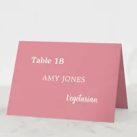 Guest Name Meal Choice Blush Pink Place Card