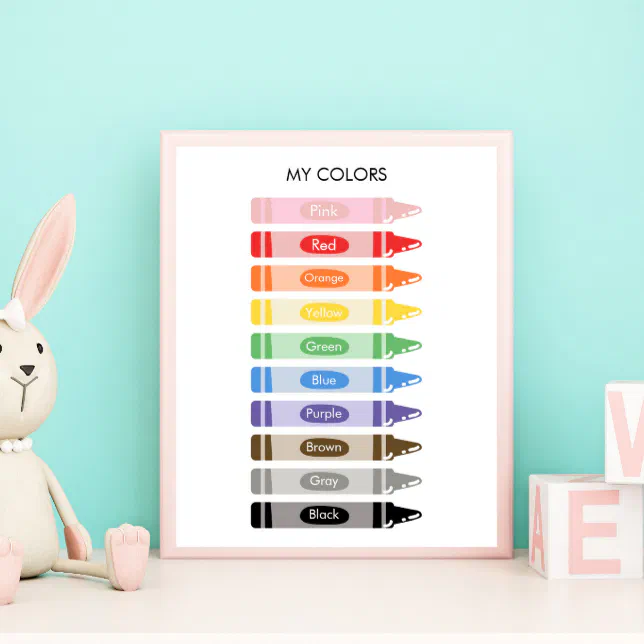 My Colors Crayon Educational Classroom Decor