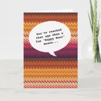 nap lover Happy Hour Getting Old Funny Birthday Card