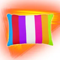 Neon Colorful Stripes |  Accent Pillow