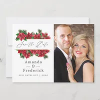 Floral Christmas Geometric Wedding Save The Date