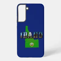 Idaho Map, Seal and Picture Text Samsung Galaxy S22+ Case