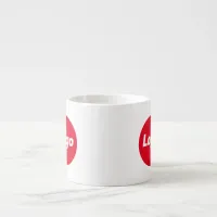 Simple Red Logo Business Branding Promotional Espresso Cup