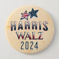 Kamala Harris and Tim Walz 2024 Button