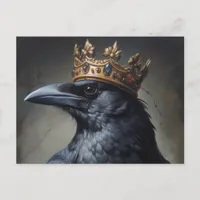 Raven With a Crown Postcard