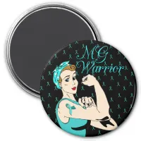 Black and Teal MG Warrior  Warrior Magnet