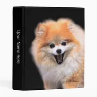 Cute Laughing Pomeranian Dog Mini Binder