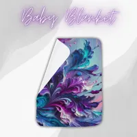 Beautiful Turquoise & Pink Abstract Pattern | Baby Blanket