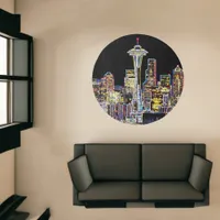 Dark be the Night - Luminous Seattle Skyline Rug