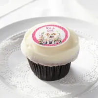 Puppy Themed It's a Girl | Baby Shower Edible Frosting Rounds